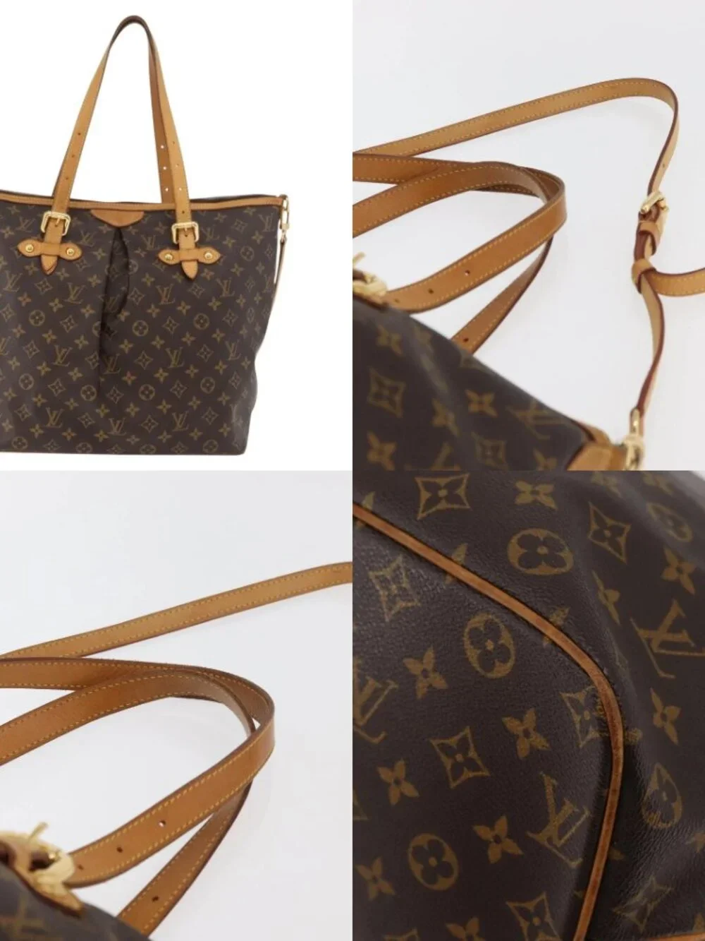 LOUIS VUITTON Monogram Palermo GM Tote Bag M40146 LV Auth ep14584A
